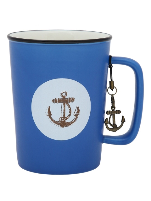 

BonZeaL Blue & Black 3D Ceramic Anchor Retro Glass Coffee Mug - 350ML