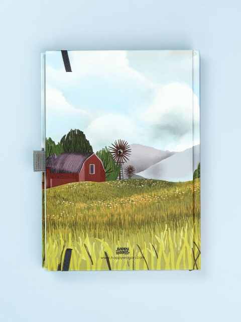 

happywagon Green & Blue 2022 Serene Fields Printed Planner