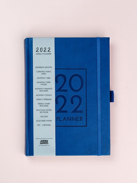 

happywagon Blue Printed Hardbound Planner