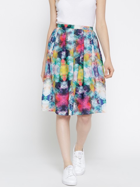 

Vero Moda Multicoloured Printed Flared Skirt, Multi