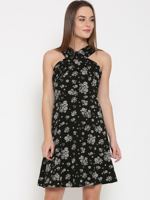 

Vero Moda Women Black Floral Print Fit & Flare Dress