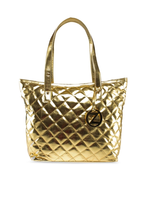 

OsaiZ Gold-Toned Animal Shopper Shoulder Bag with Quilted
