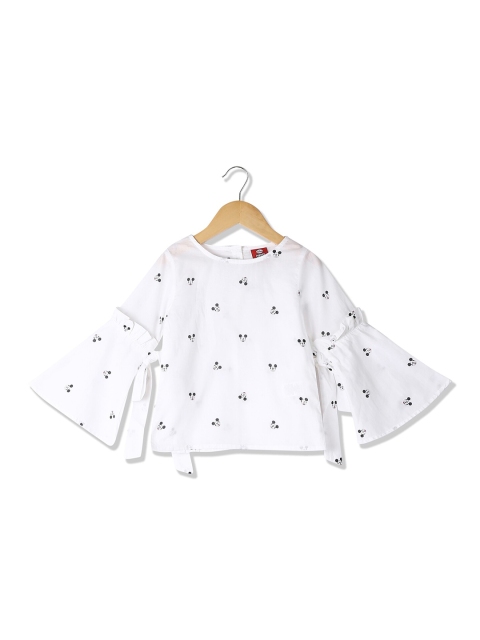 

Colt Girls White Mickey Mouse Regular Top