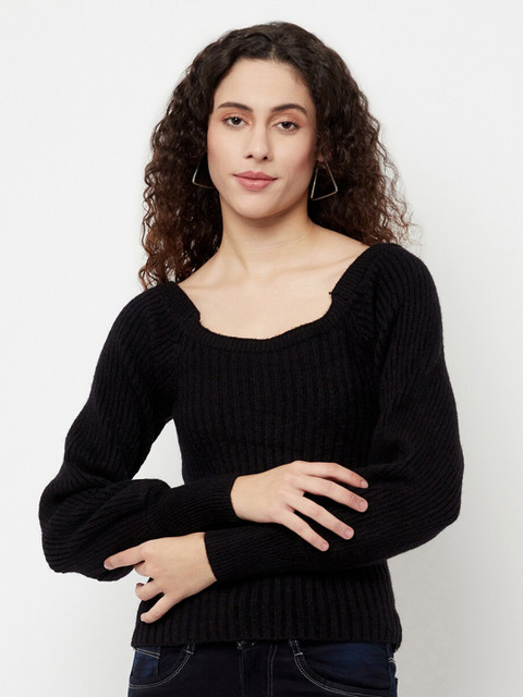 

iki chic Women Black Pullover
