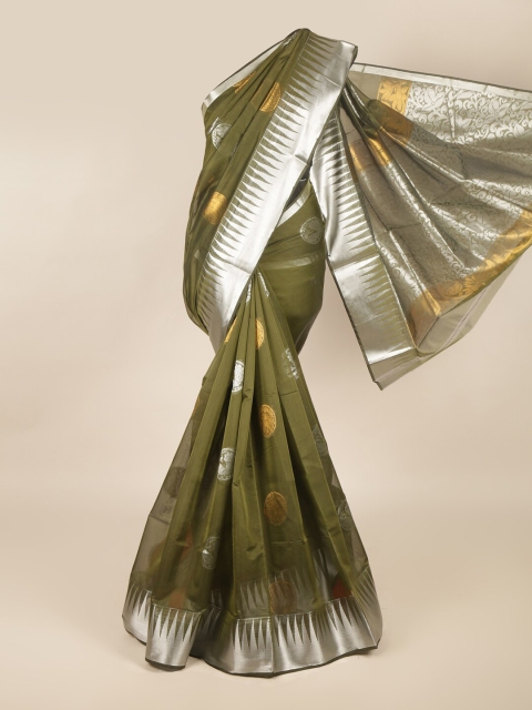 

Pothys Green & Grey Woven Design Silk Cotton Saree