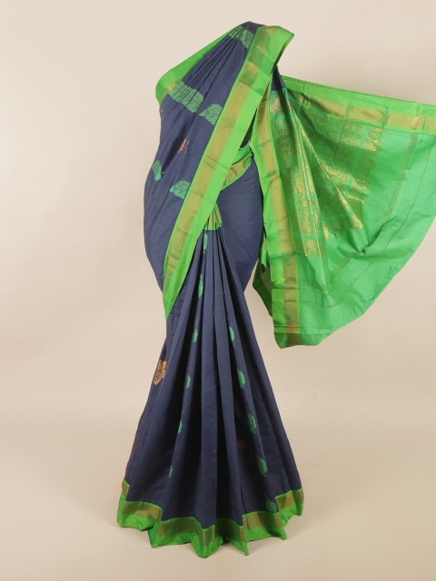 

Pothys Blue & Green Woven Design Silk Cotton Saree