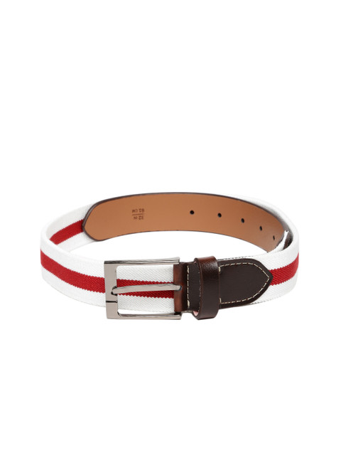 

Roadster Men White & Red Striped Belt