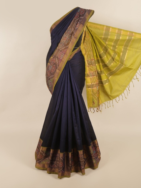 

Pothys Blue & Green Zari Silk Cotton Saree