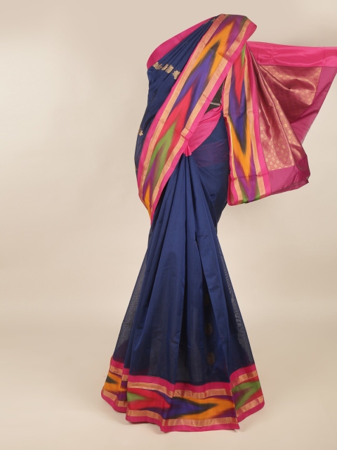 

Pothys Blue & Pink Woven Design Silk Cotton Saree