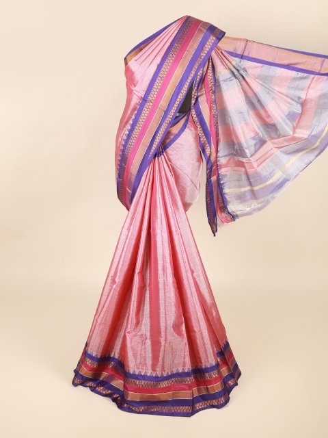 

Pothys Pink Woven Design Silk Cotton Saree
