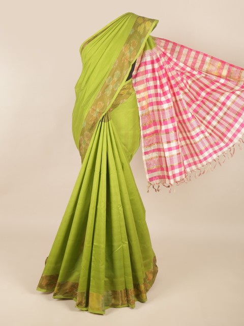 

Pothys Green Silk Cotton Saree