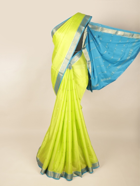

Pothys Green & Blue Zari Art Silk Saree