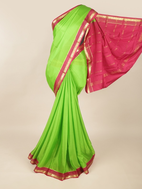 

Pothys Green & Pink Zari Art Silk Saree