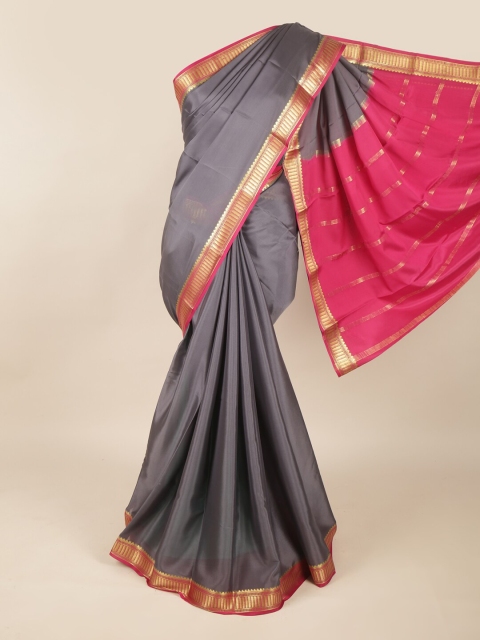 

Pothys Grey & Magenta Zari Art Silk Saree