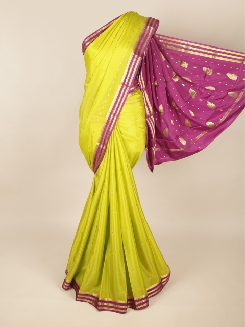 

Pothys Green & Purple Woven Design Zari Art Silk Saree