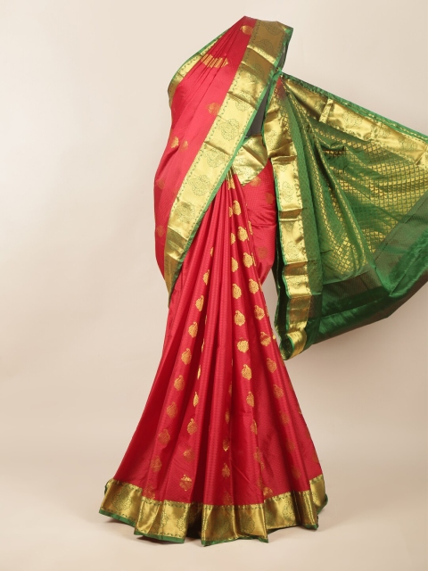 

Pothys Red Woven Design Zari Pure Silk Saree