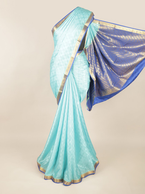 

Pothys Blue & Navy Blue Woven Design Zari Art Silk Saree
