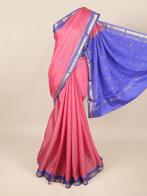 

Pothys Pink & Blue Art Silk Saree