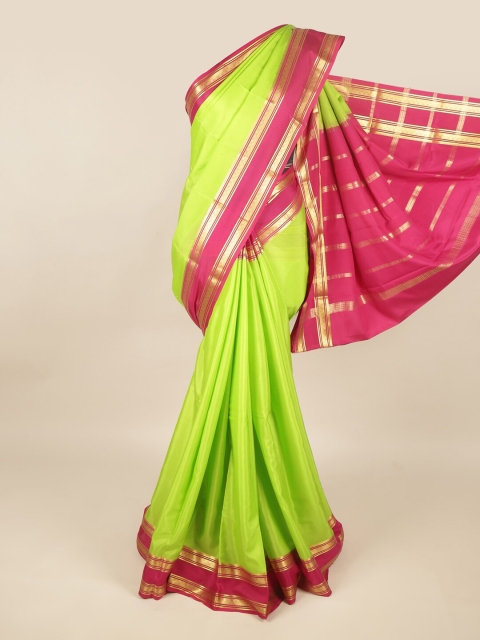 

Pothys Green & Pink Zari Art Silk Saree