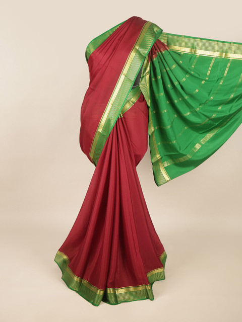 

Pothys Maroon & Green Zari Art Silk Saree