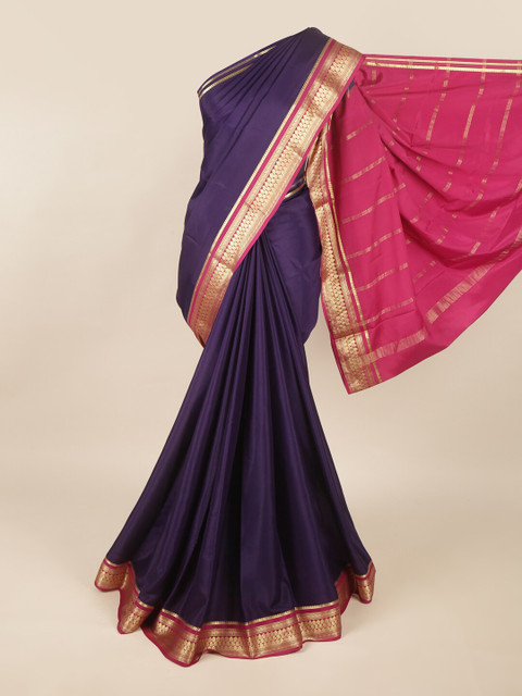 

Pothys Blue & Pink Zari Art Silk Saree