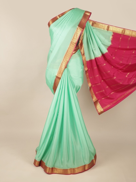 

Pothys Sea Green & Pink Zari Art Silk Saree