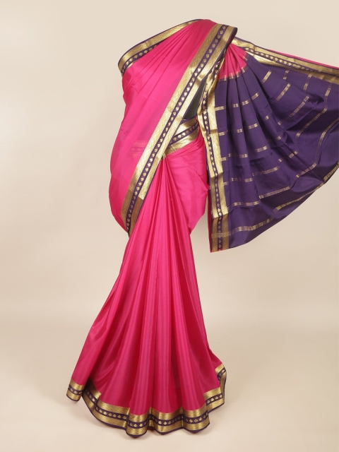 

Pothys Pink & Purple Woven Design Zari Art Silk Saree