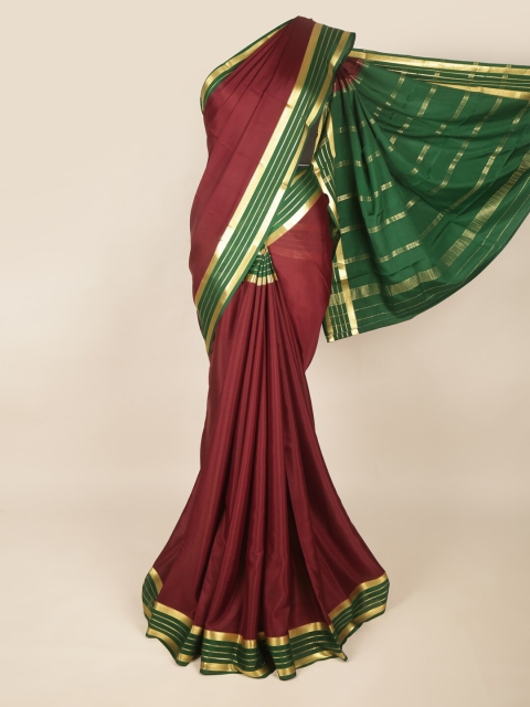 

Pothys Maroon & Green Zari Art Silk Saree