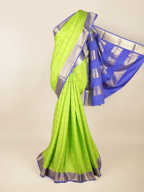 

Pothys Green & Blue Woven Design Art Silk Saree