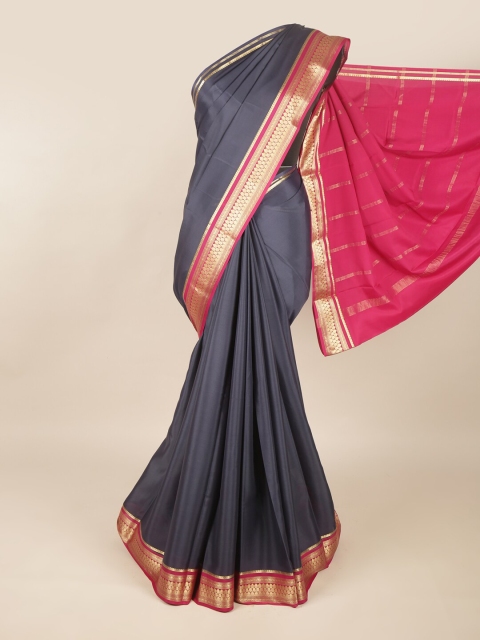 

Pothys Grey & Magenta Zari Art Silk Saree
