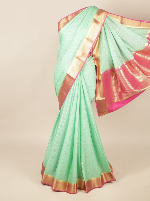 

Pothys Green & Pink Woven Design Zari Art Silk Saree