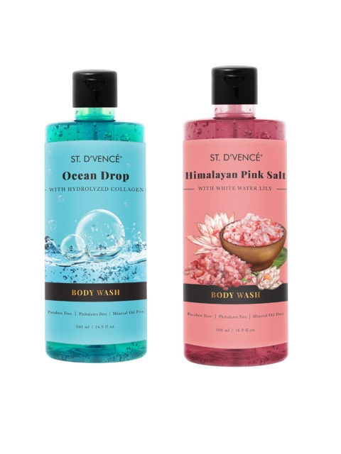 

ST. DVENCE Combo of 2 Body Wash - Pink Salt Body Wash & Ocean Drop Body Wash, Multi