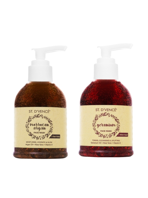 

ST. DVENCE Set of 2 Face Wash - Argan Face Wash & Geranium Face Wash, Multi