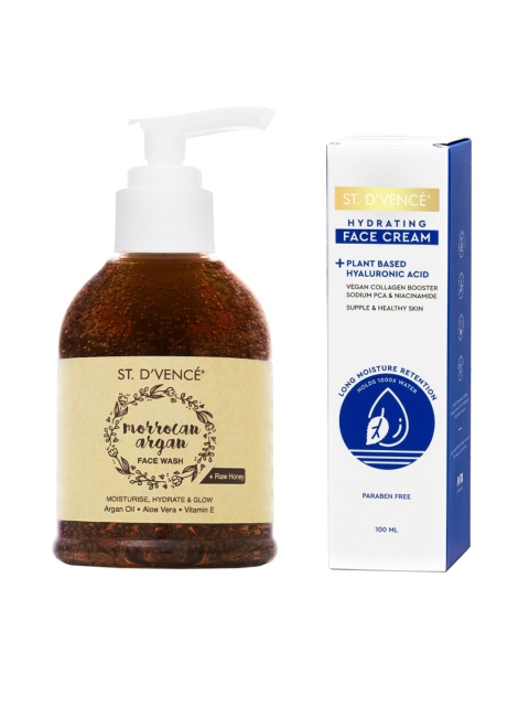 

ST. DVENCE Argan Oil Face Wash & Hydrating Face Cream 250ml, Transparent