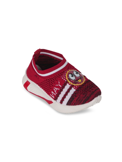 

FEETWELL SHOES Unisex Kids Red Woven Design Sneakers