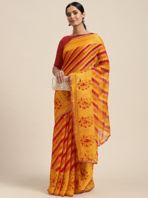 

Mitera Multicoloured Brasso Saree, Multi