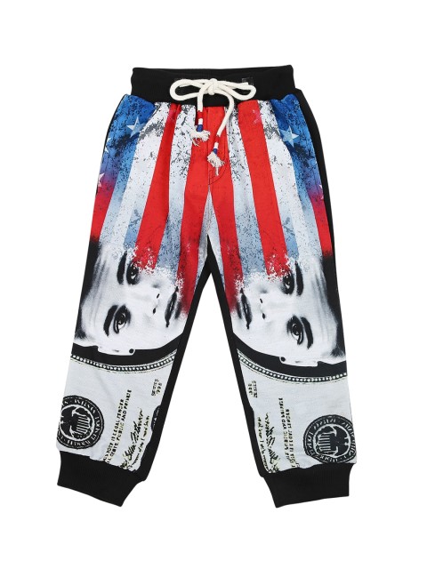 

Actuel Boys Black & Blue Digital Printed Pure Cotton Joggers