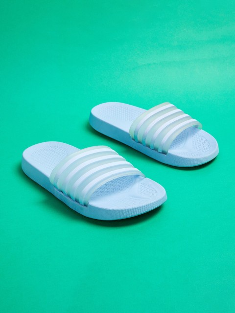 

Ginger by Lifestyle Women Blue Striped Sliders