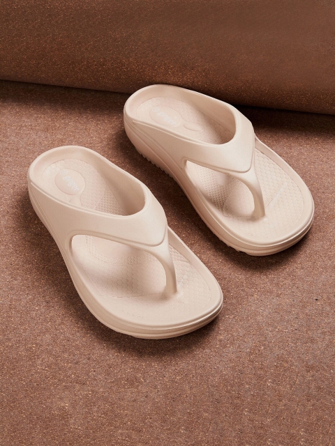 

Ginger by Lifestyle Women Beige Thong Flip-Flops