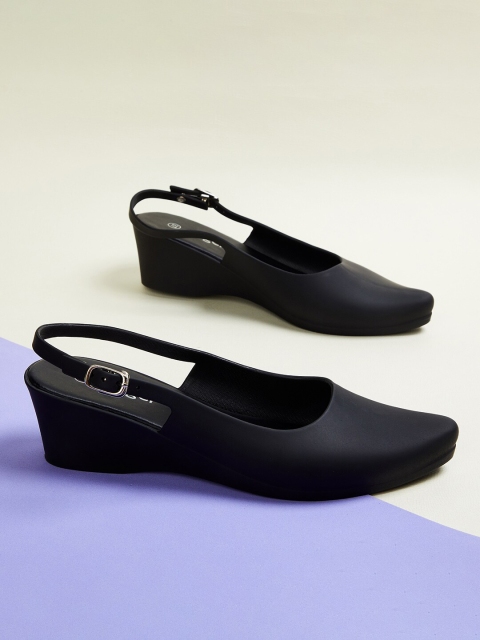 

Ginger by Lifestyle Black Wedge Mules