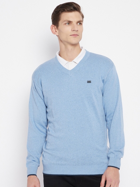 

Duke Men Blue Wool Pullover