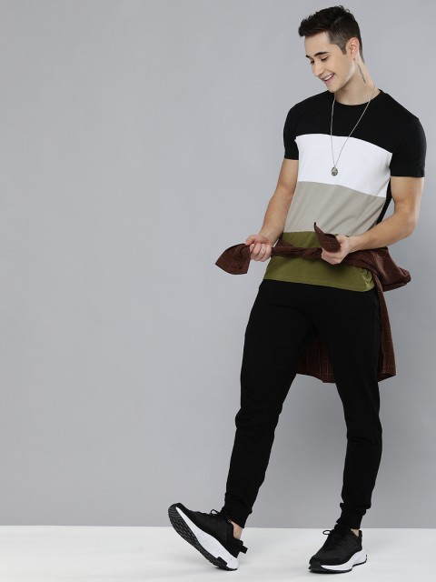 

HERE&NOW Men Multicoloured Colourblocked T-shirt, Multi