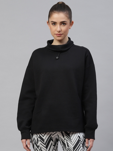 

Marks & Spencer Women Black High Neck Sweatshirt