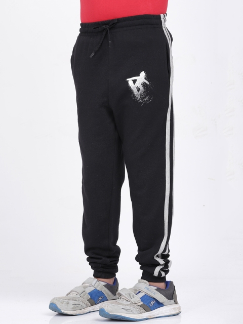 

MTB Boys Black Solid Slim Fit Joggers