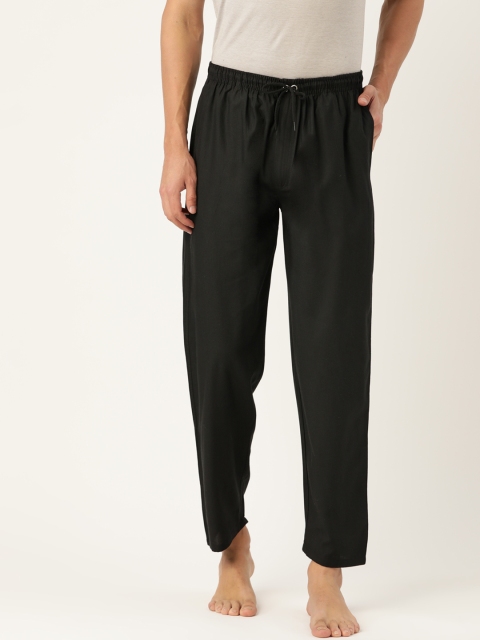 

JAINISH Men Black Solid Cotton Lounge Pants
