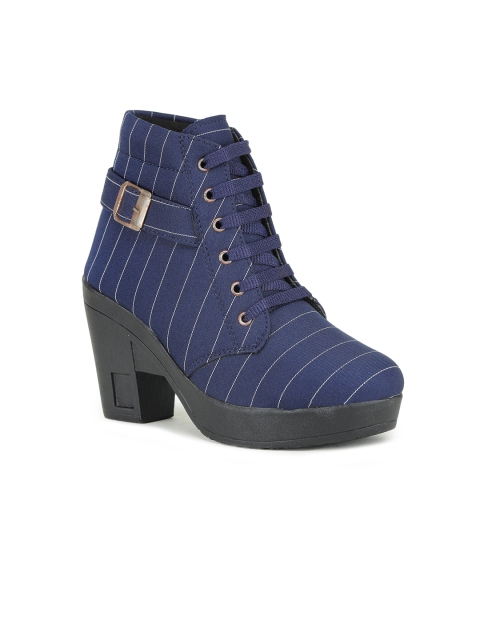 

SAPATOS Women Navy Blue Printed Boots