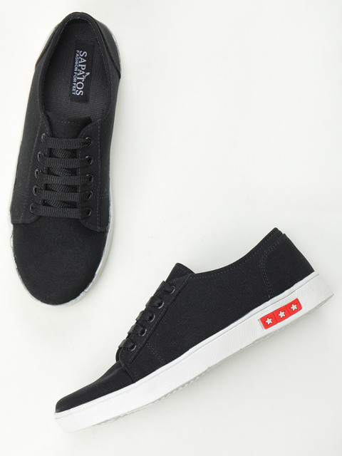

SAPATOS Women Black Solid Sneakers