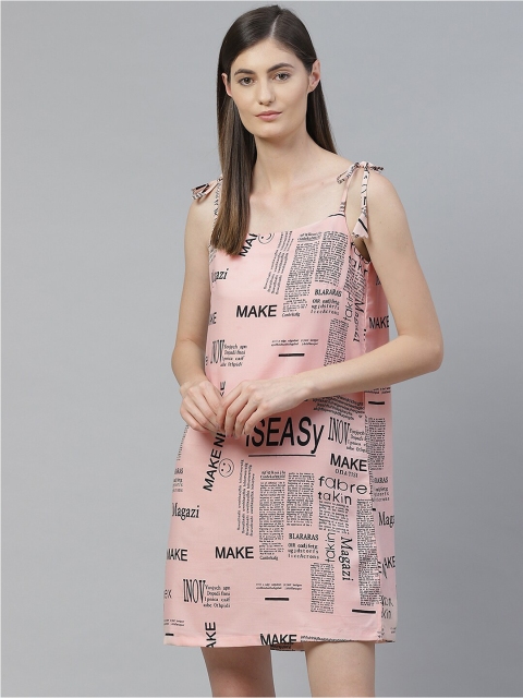 

SIRIKIT Pink Crepe A-Line Dress
