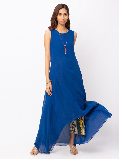 

Iti Blue Georgette Maxi Longline Top