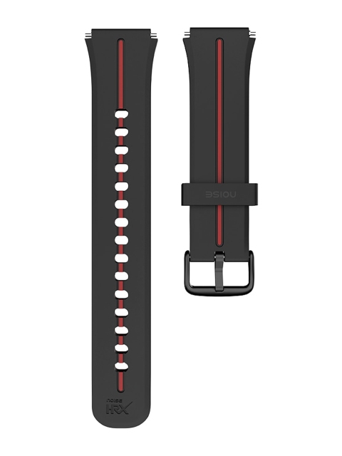 

NOISE Black & Red Striped Silicone X-Fit 1 Watch Strap